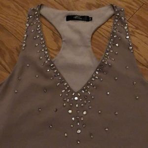 Buckle Lavender with Rhinestones Racerback Tank